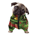Xmas Tree Print Dog Zip Up Jacket