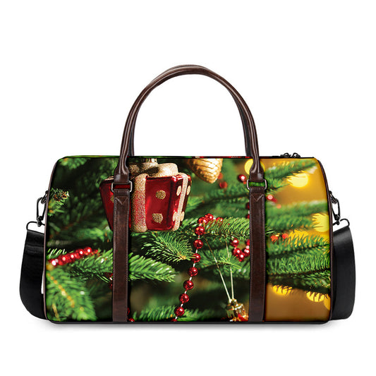 Xmas Tree Print Duffle Bag