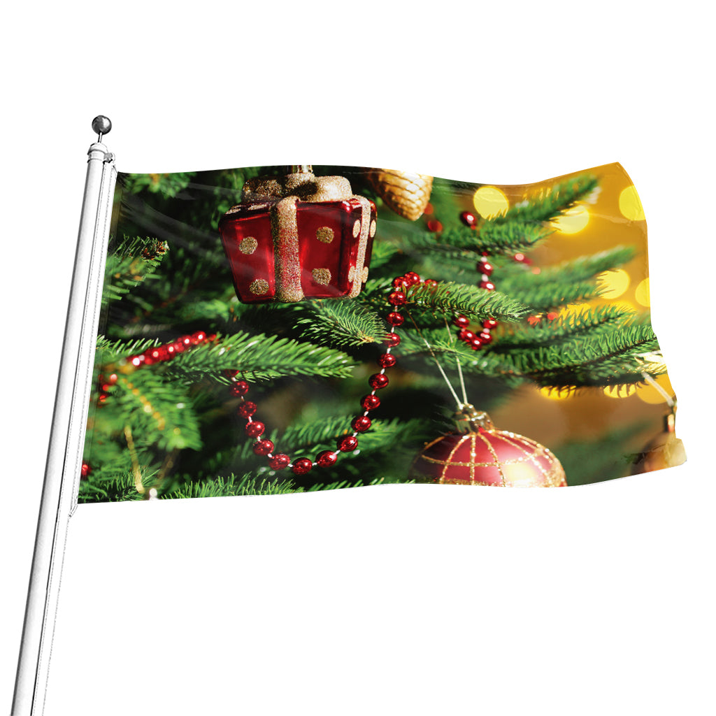 Xmas Tree Print Flag