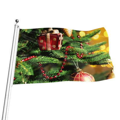Xmas Tree Print Flag