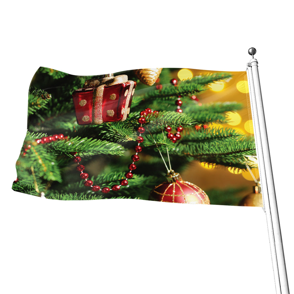 Xmas Tree Print Flag