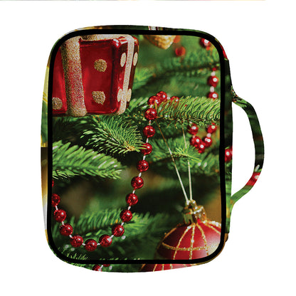 Xmas Tree Print Front Pocket Bible Bag