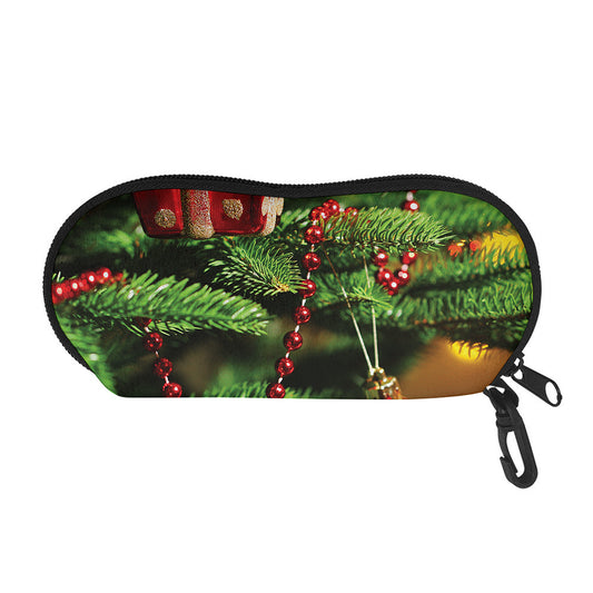 Xmas Tree Print Glasses Case