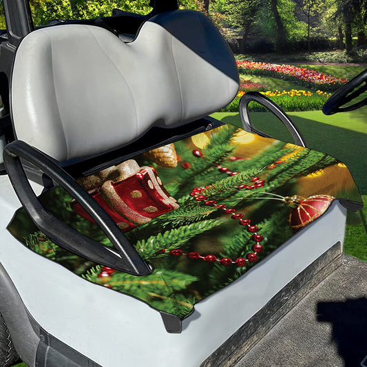 Xmas Tree Print Golf Cart Seat Cover