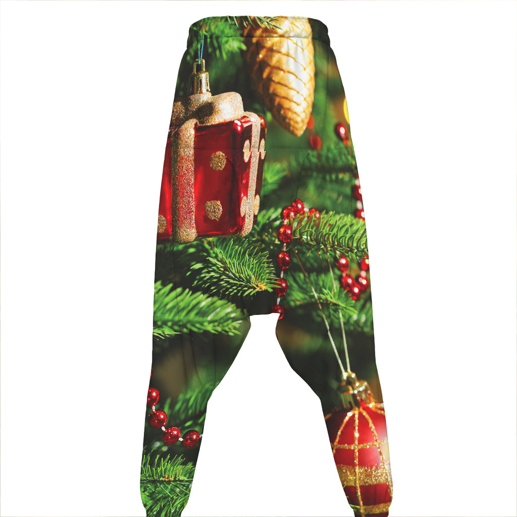 Xmas Tree Print Hammer Pants