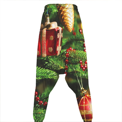 Xmas Tree Print Hammer Pants