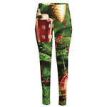 Xmas Tree Print High-Waisted Pocket Leggings