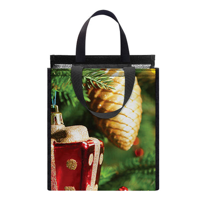 Xmas Tree Print Insulated Lunch Tote