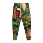 Xmas Tree Print Jogger Pants