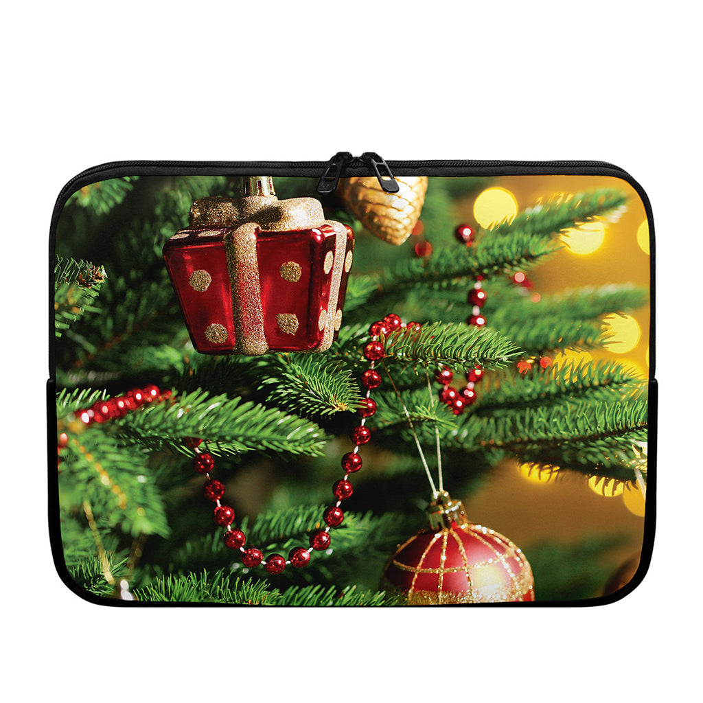 Xmas Tree Print Laptop Sleeve