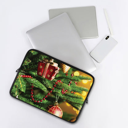 Xmas Tree Print Laptop Sleeve