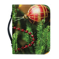 Xmas Tree Print Leather Bible Cover
