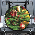 Xmas Tree Print Leather Spare Tire Cover