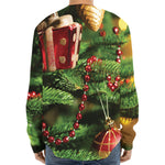 Xmas Tree Print Long Sleeve Baseball Jersey