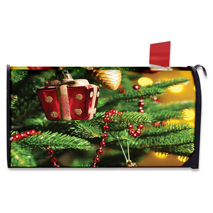 Xmas Tree Print Mailbox Cover