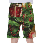 Xmas Tree Print Men's Beach Shorts