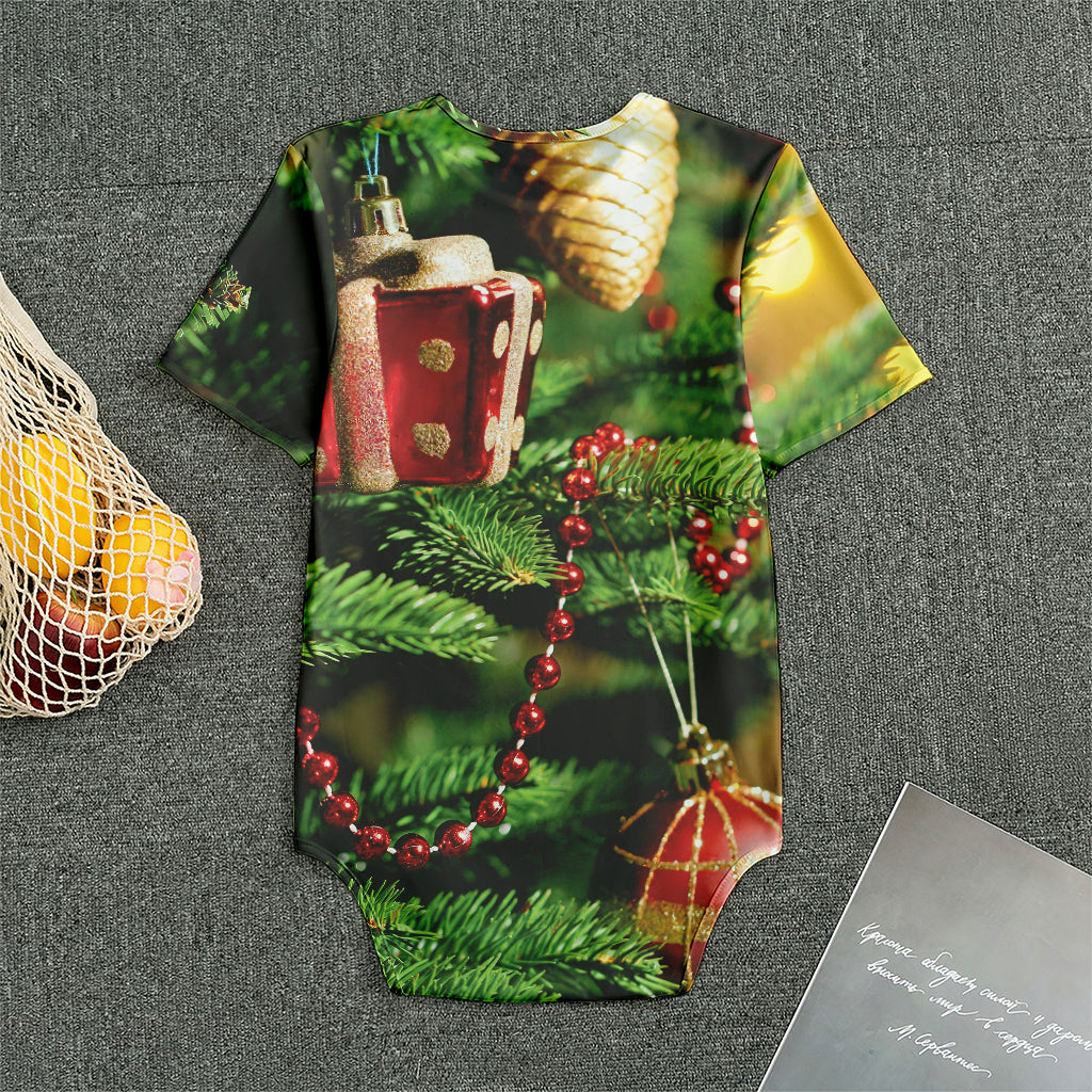 Xmas Tree Print Men's Bodysuit