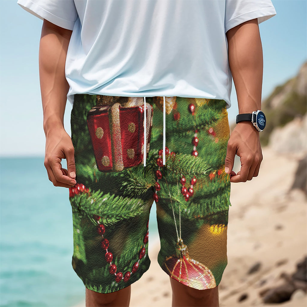 Xmas Tree Print Men's Cargo Shorts