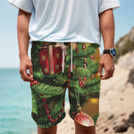 Xmas Tree Print Men's Cargo Shorts