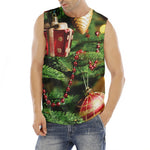 Xmas Tree Print Men's Fitness Tank Top