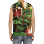 Xmas Tree Print Men's Fitness Tank Top