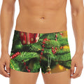 Xmas Tree Print Men's Short Boxer Briefs