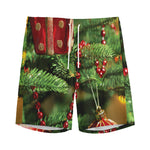 Xmas Tree Print Men's Sports Shorts