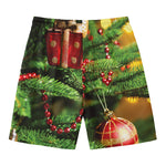 Xmas Tree Print Men's Swim Trunks