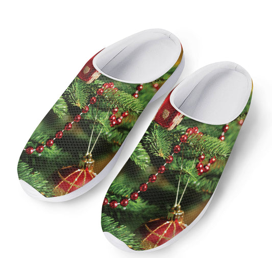 Xmas Tree Print Mesh Casual Shoes