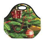 Xmas Tree Print Neoprene Lunch Bag
