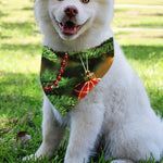Xmas Tree Print Over The Collar Dog Bandana