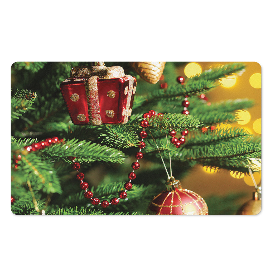 Xmas Tree Print Polyester Doormat