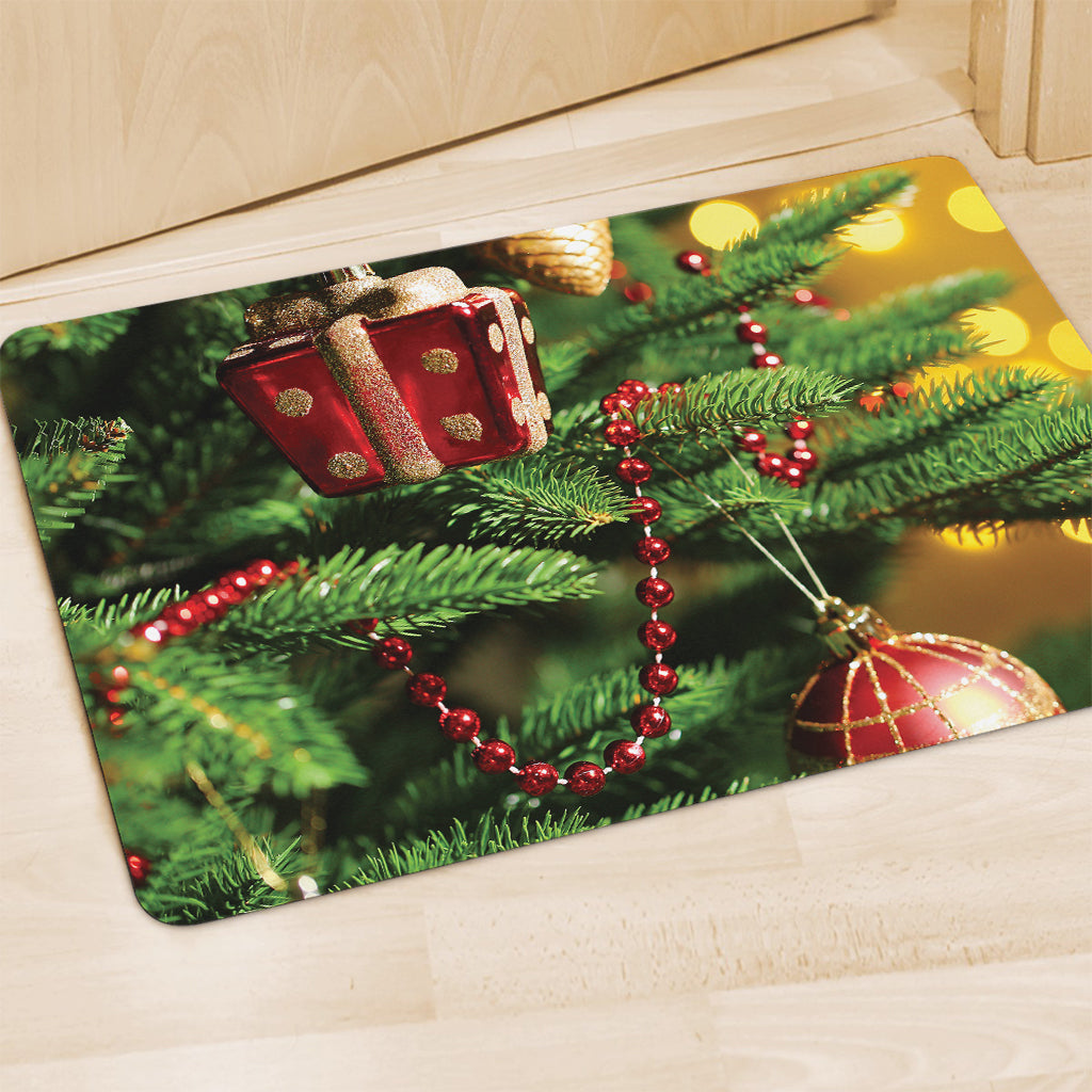 Xmas Tree Print Polyester Doormat