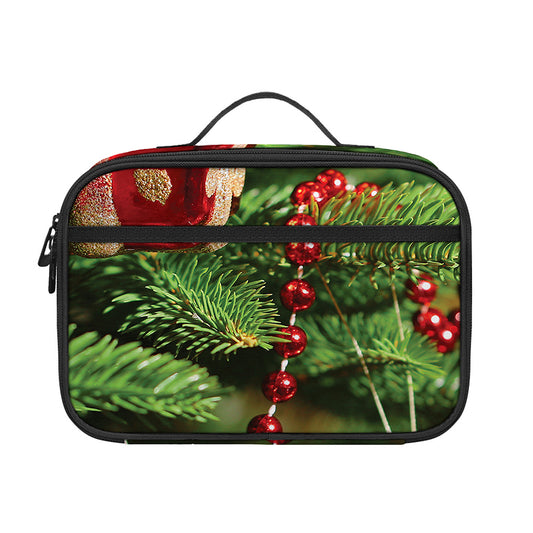 Xmas Tree Print Portable Lunch Bag