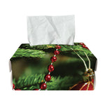Xmas Tree Print Rectangle Tissue Box Cover