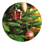 Xmas Tree Print Round Blanket