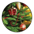 Xmas Tree Print Round Floor Mat