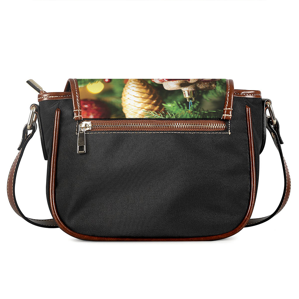Xmas Tree Print Saddle Bag
