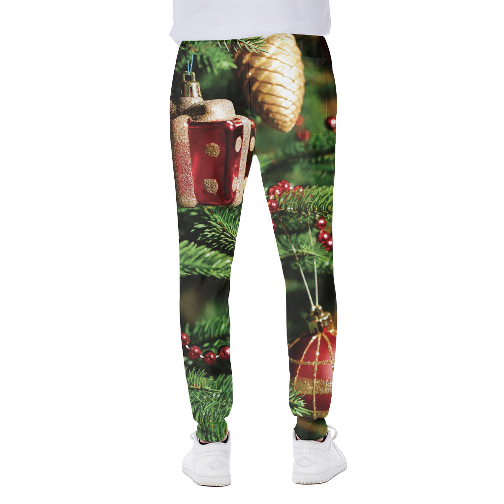 Xmas Tree Print Scuba Joggers