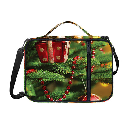 Xmas Tree Print Shoulder Strap Bible Bag