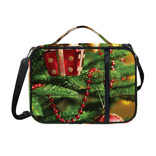 Xmas Tree Print Shoulder Strap Bible Bag
