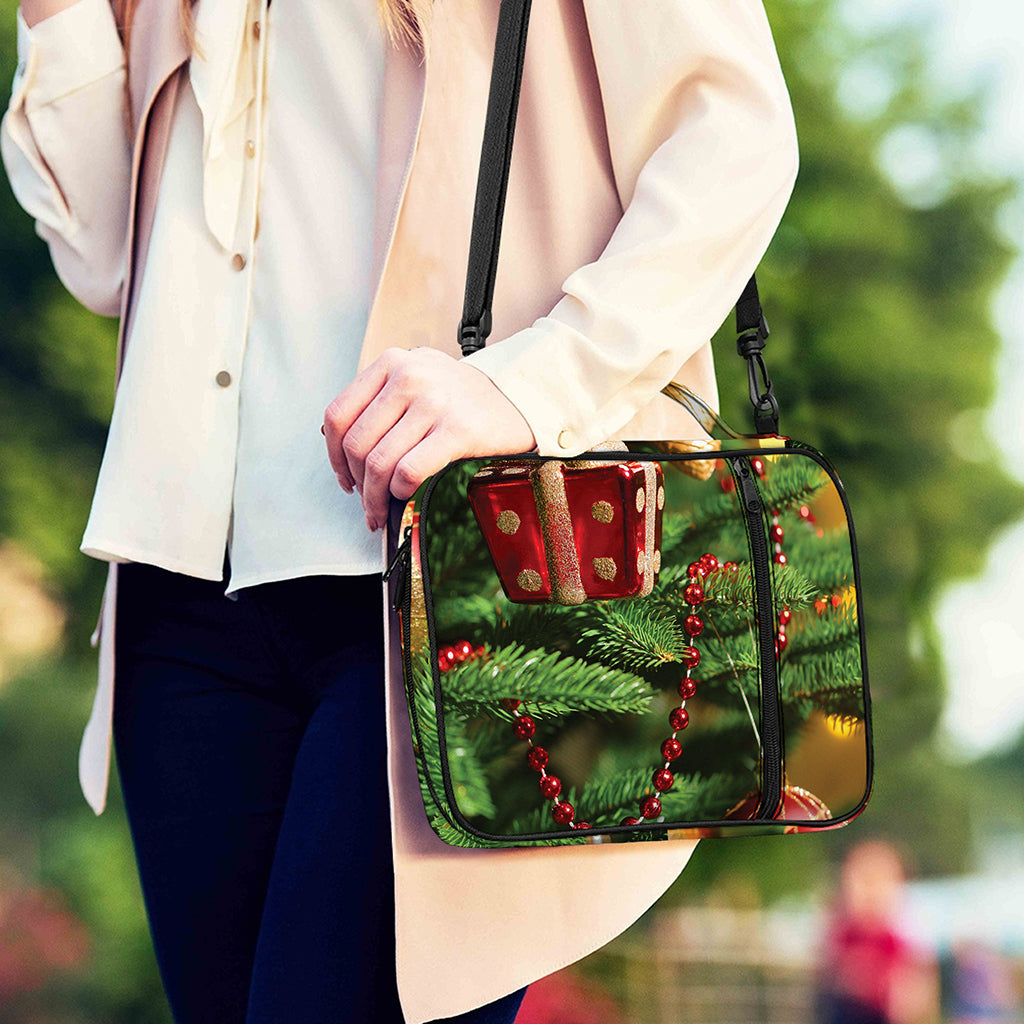 Xmas Tree Print Shoulder Strap Bible Bag