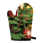 Xmas Tree Print Single Oven Mitt