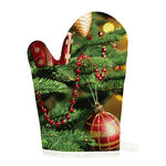 Xmas Tree Print Single Oven Mitt