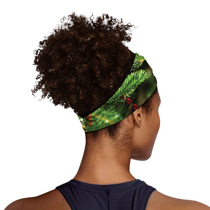 Xmas Tree Print Sports Headband