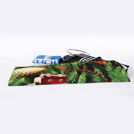 Xmas Tree Print Sports Towel