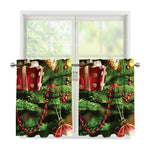 Xmas Tree Print Tier Curtains