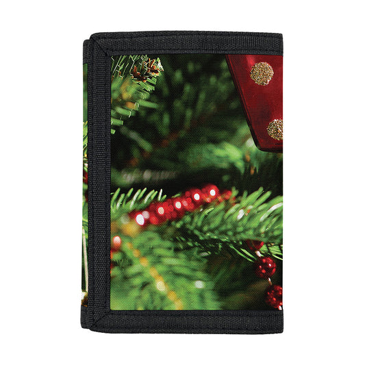 Xmas Tree Print Trifold Wallet