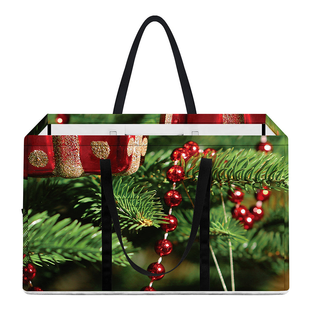 Xmas Tree Print Utility Tote Bag
