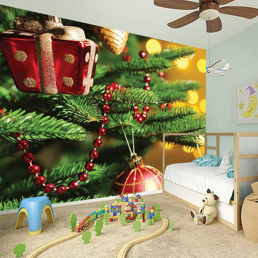 Xmas Tree Print Wall Sticker